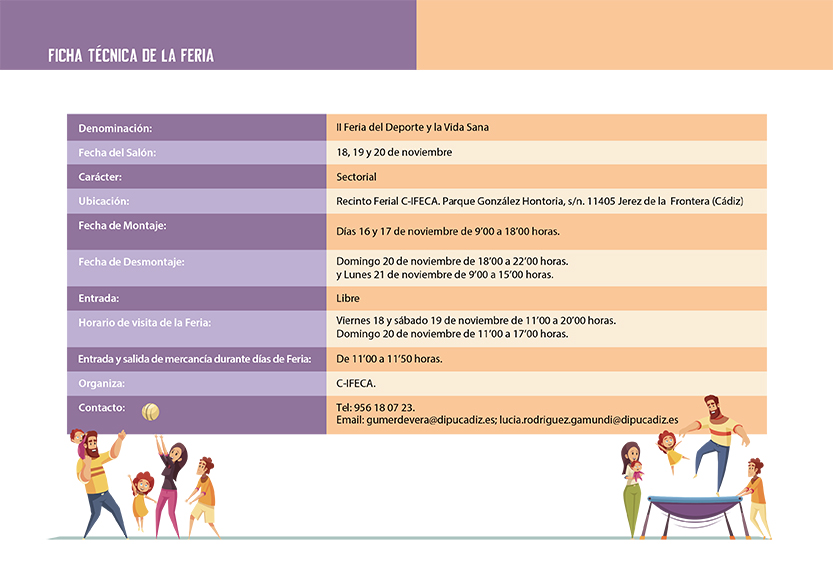 Ficha técnica Feria de deportes