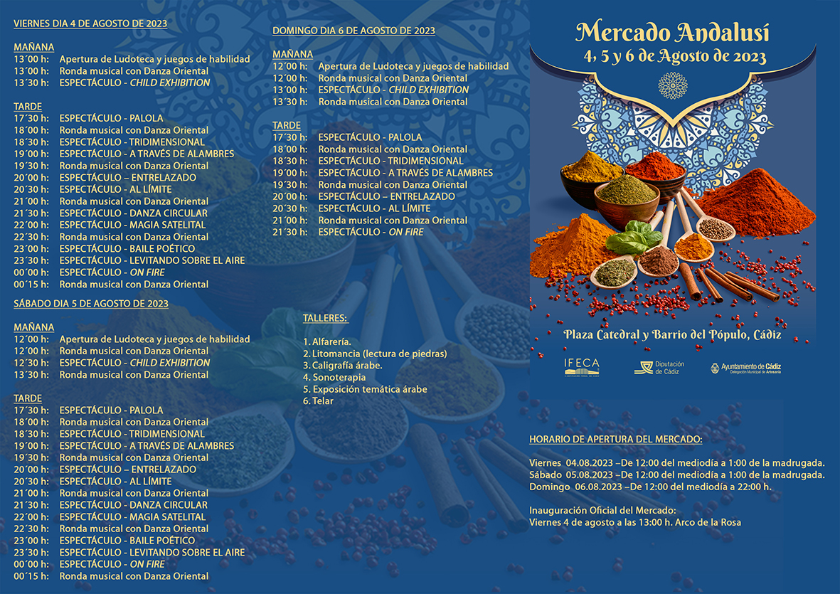 Programa de actividades Mercado Andalusí 2023
